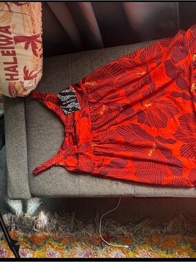 Fighting Eel Red Floral Sundress